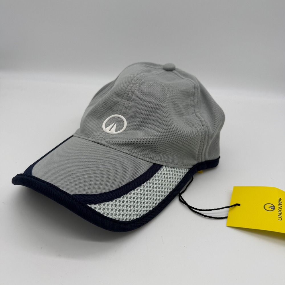 UNKNWN Mens Grey Mesh Performance Running Baseball Hat OS NWT